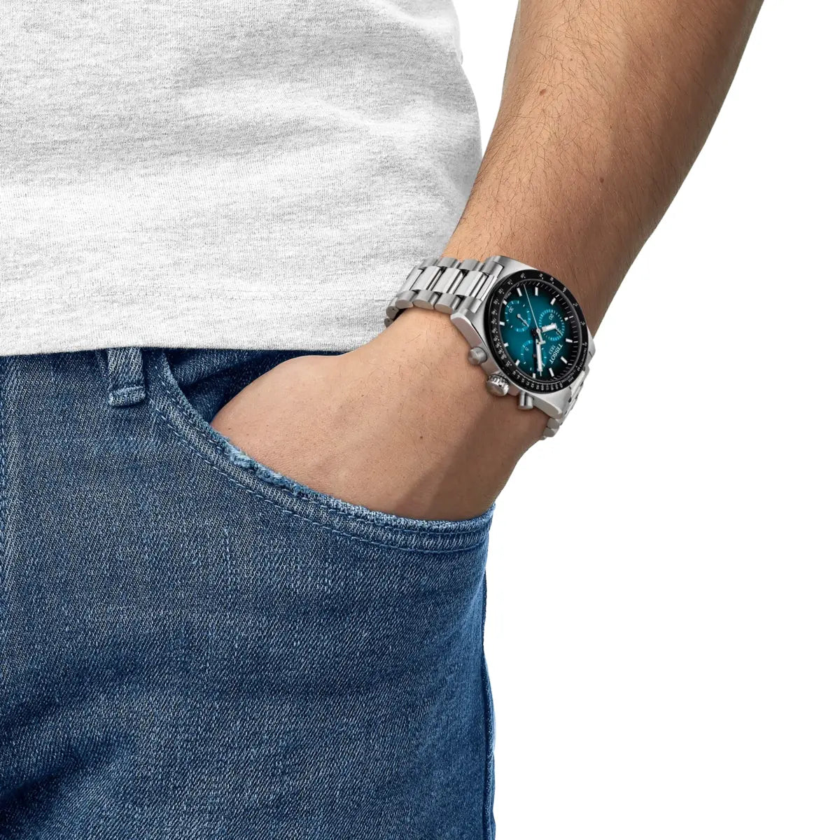 Tissot PR516 Quartz Blue Dial Analog Chronograph Men's Watch T1494171104101