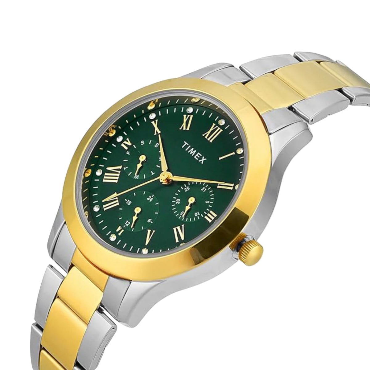 Timex Trendline Quartz Green Dial Multi-Function Women Watch TW000Q822