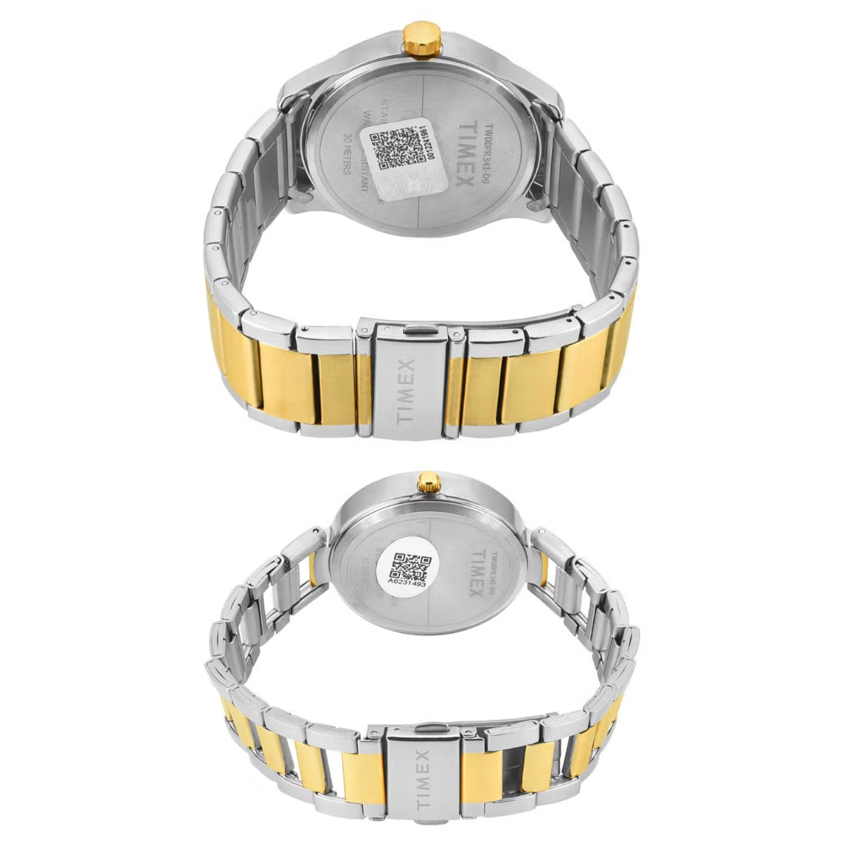 Timex Cream Round Dial Analog Stainless Steel Pairs Watch TW00PR341