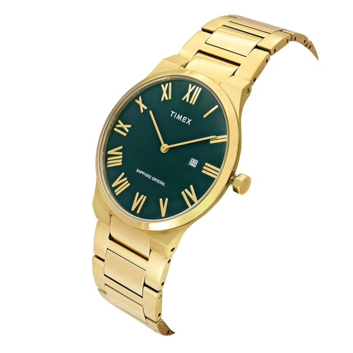 Timex Quartz Green Round Dial With Roman Number Analog Men Watch TWEG23608
