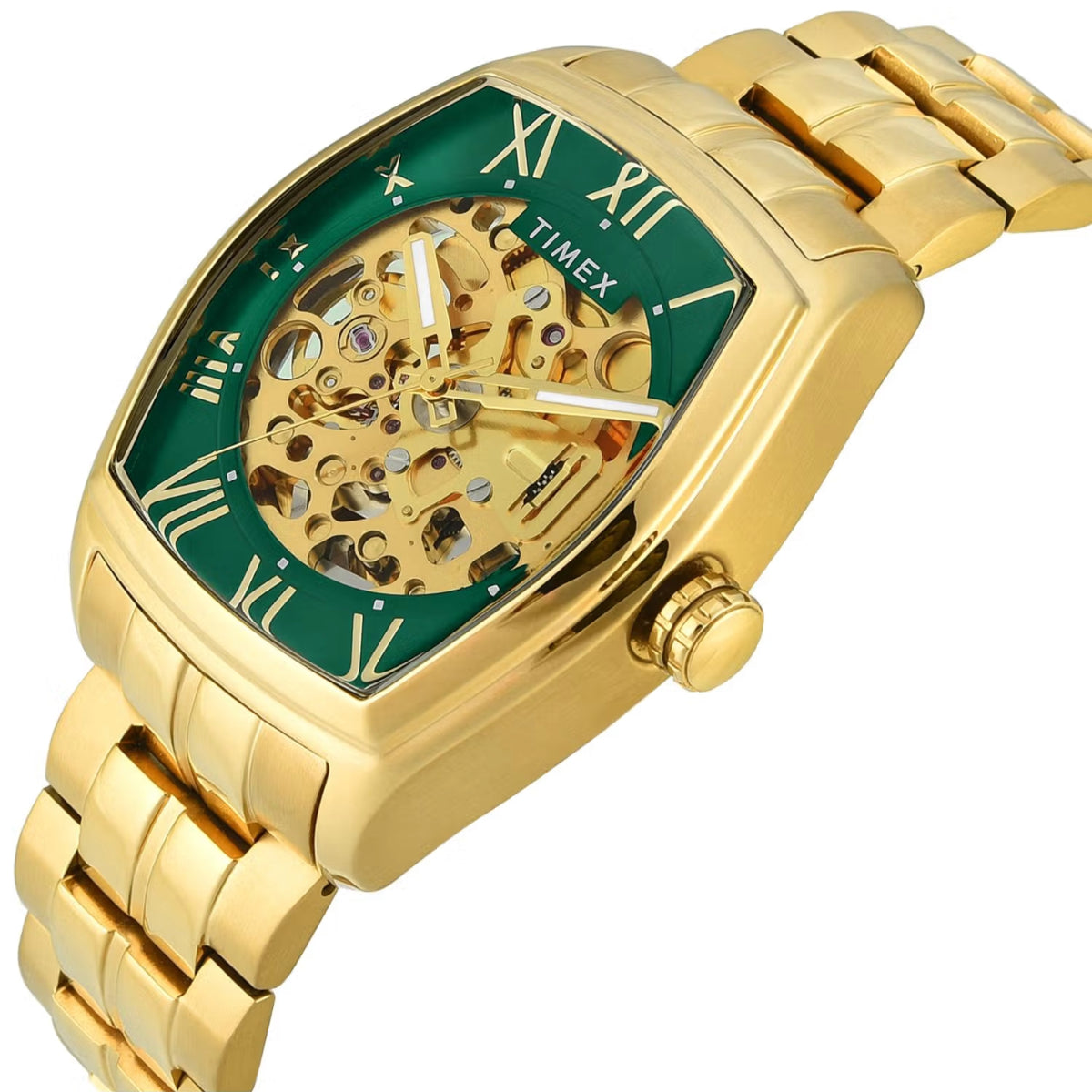 Timex Green Tonneau Dial Analog Automatic Men Watch TWEG25904