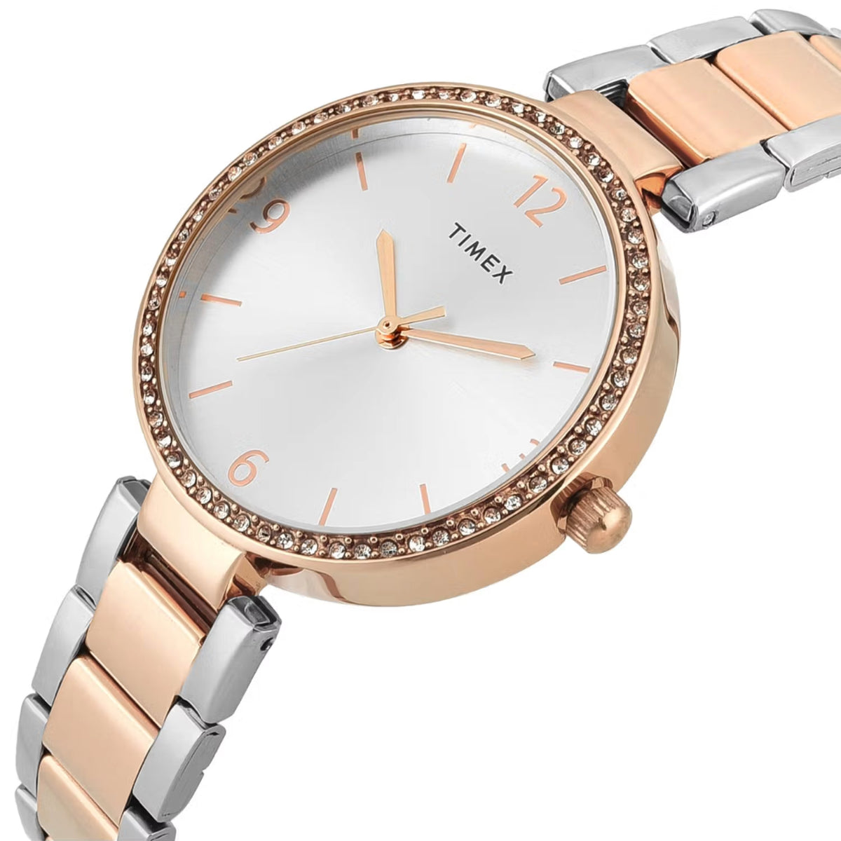 Timex Quartz White Round Dial Analog Women Watch TWEL18720