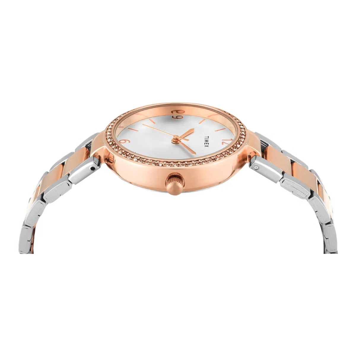 Timex Quartz White Round Dial Analog Women Watch TWEL18720