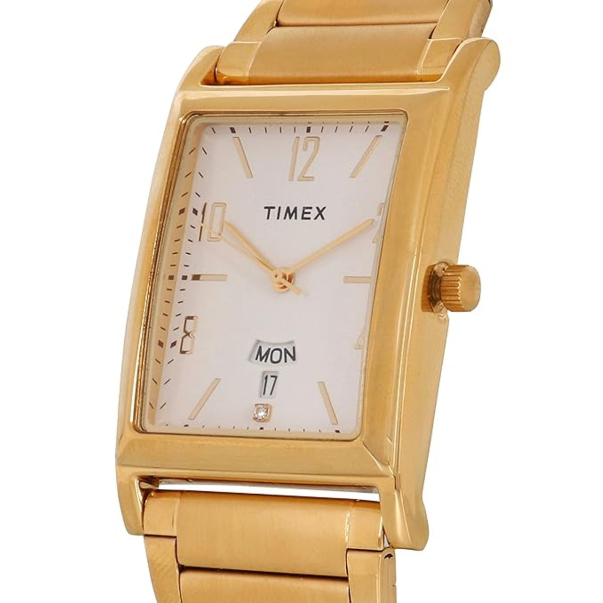 Timex Men's White Analog Stainless Steel Watch TW000L517