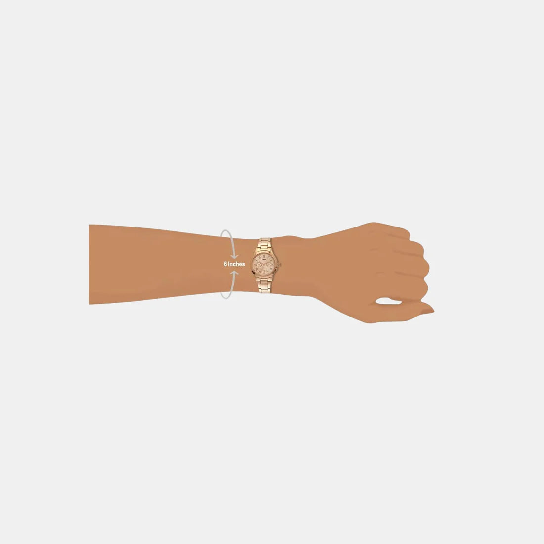 Timex Fashion Women's Rose Gold Dial Round Case Multifunction Watch -TW000Q810