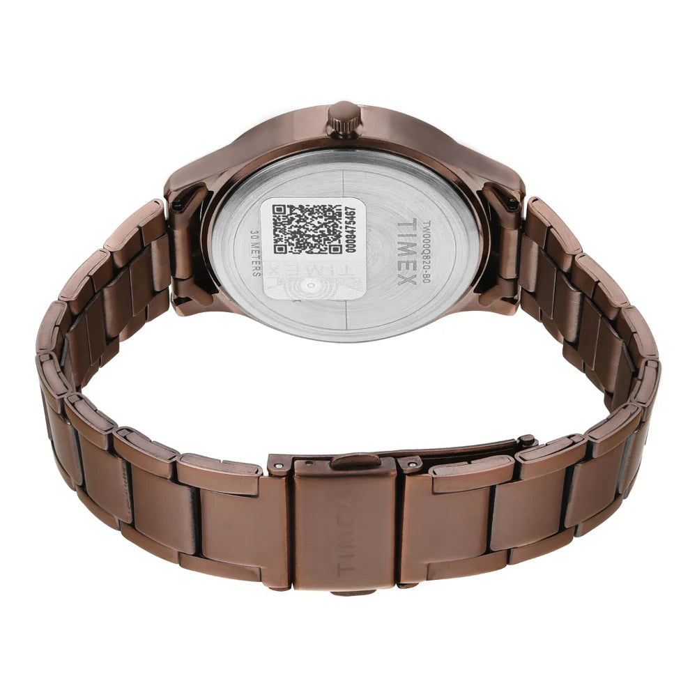 Timex Women Brown Round Multifunction Dial Watch- TW000Q820