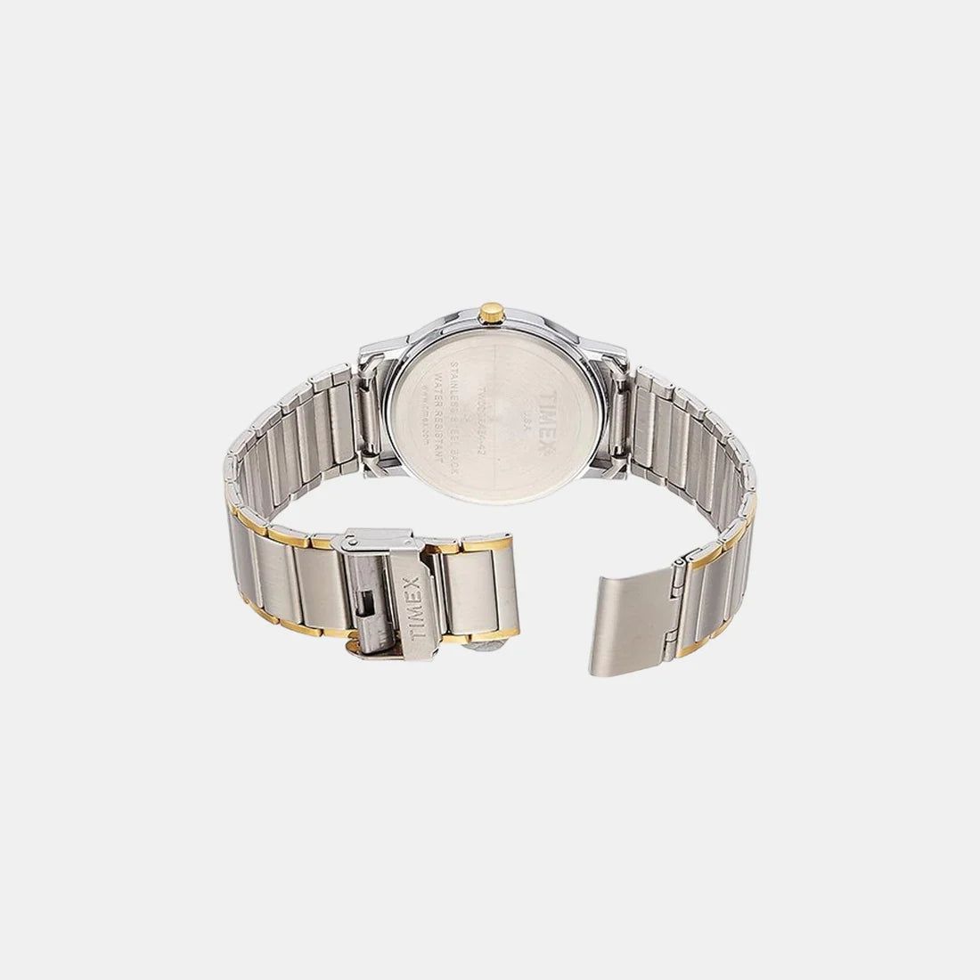 Timex Men's White Dial Analog Stainless Steel Watch TW000R424