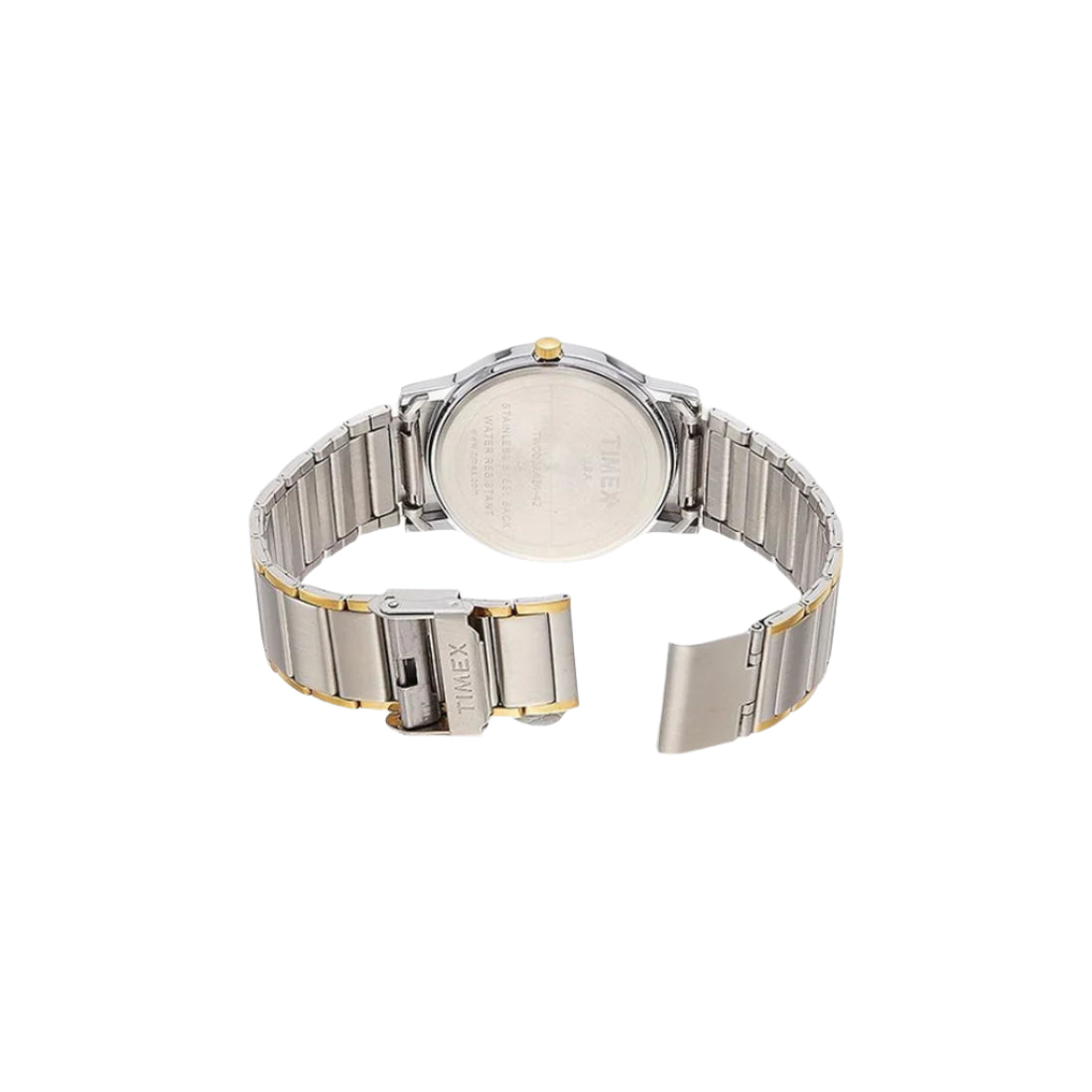 Timex Men's White Dial Analog Stainless Steel Watch TW000R424