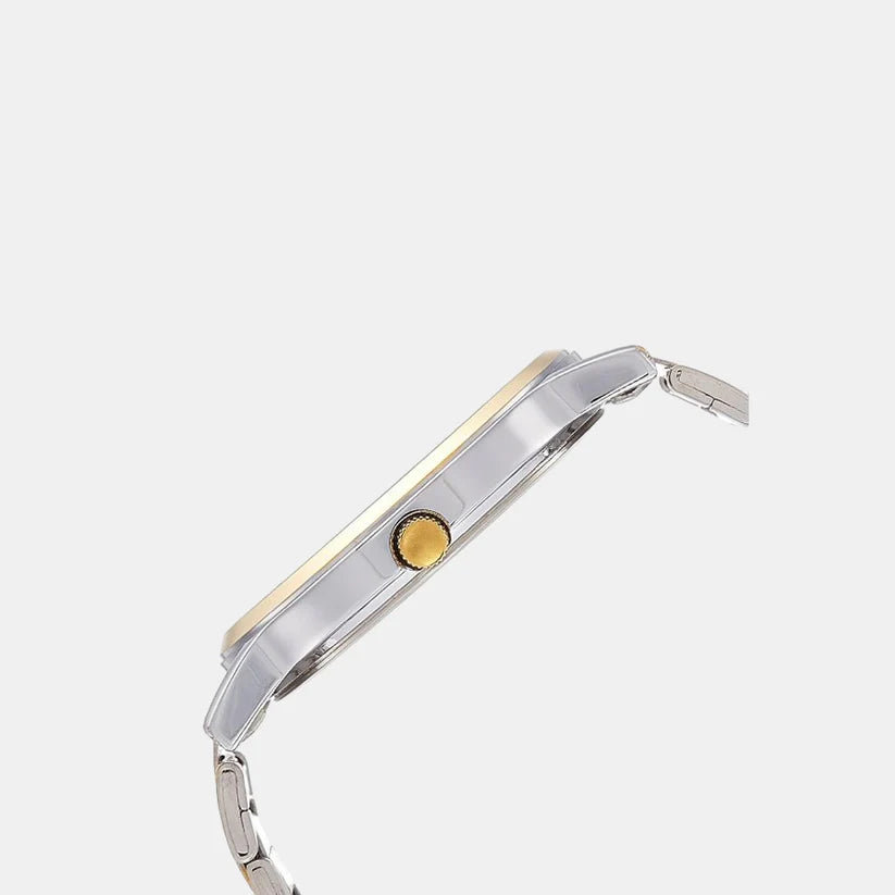 Timex Men's White Dial Analog Stainless Steel Watch TW000R424