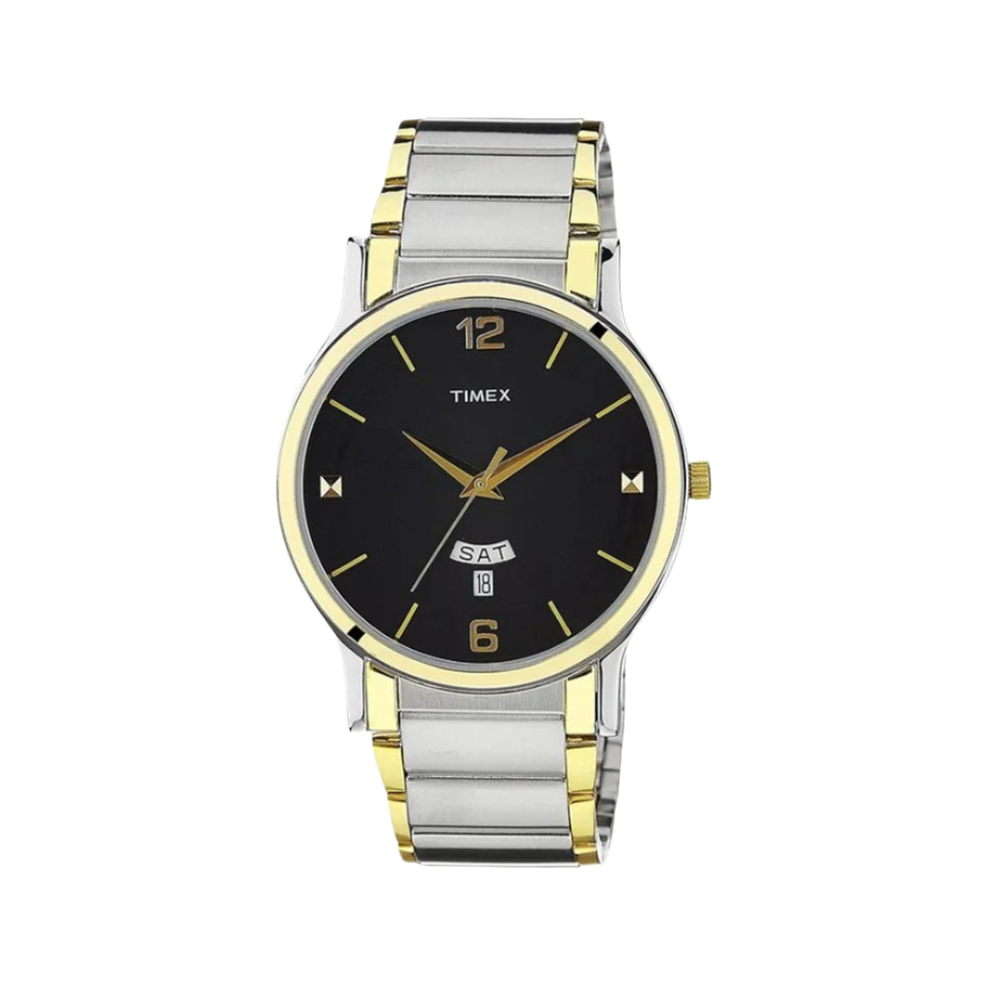 Timex Men's Black Dial Analog Stainless Steel Watch TW000R425