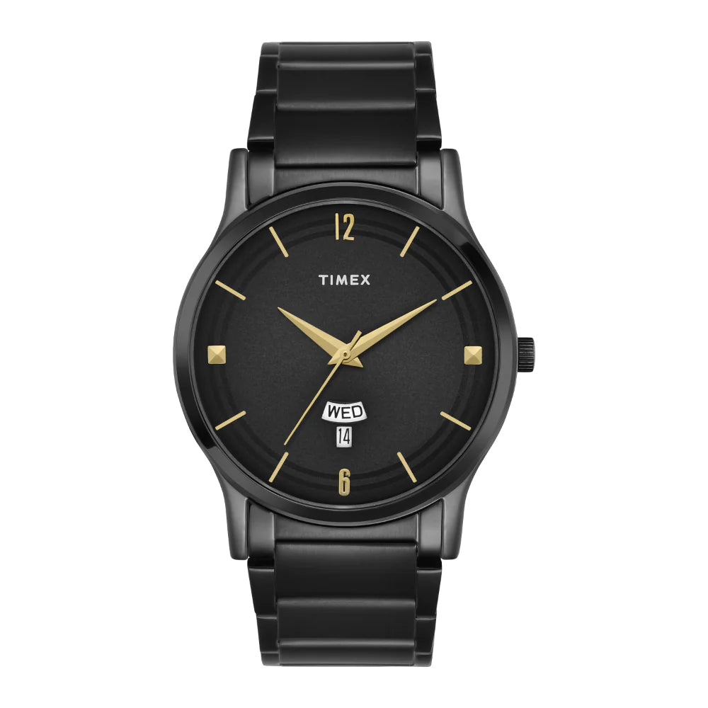 Timex Men Black Round Dial Analog Watch- TW000R459