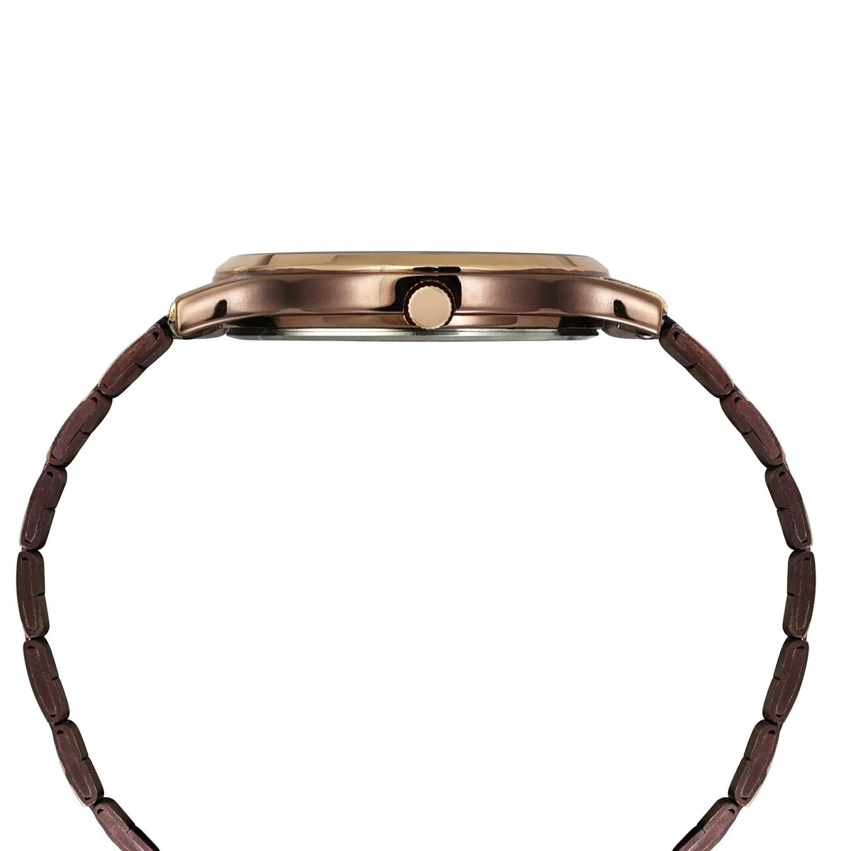 Timex Analog Brown Round Brass Dial Men Watch - TW000R464