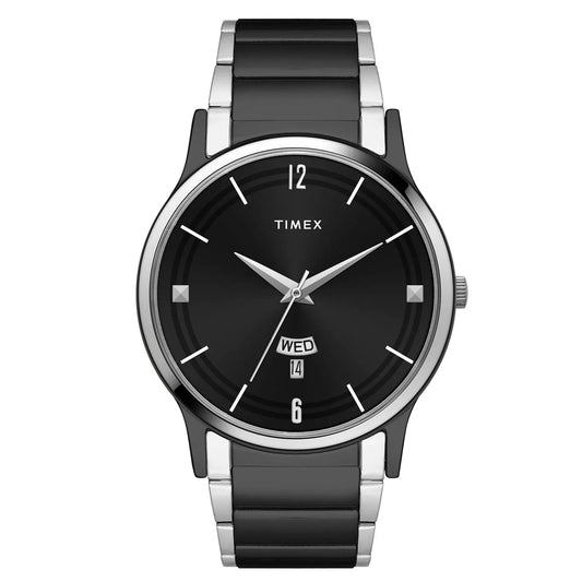 Timex Men Black Round Dial Quartz Analog Watch - TW000R465