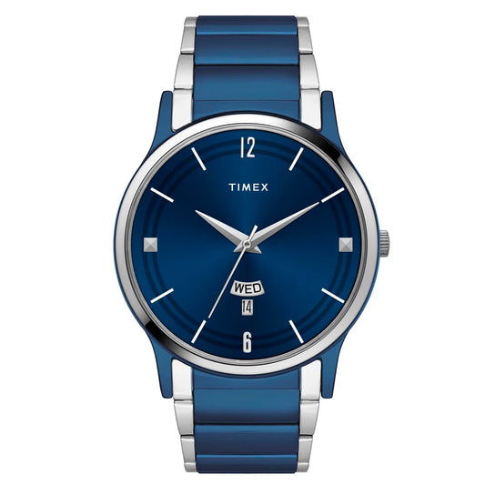 Timex Men Blue Round Dial Analog Watch - TW000R466