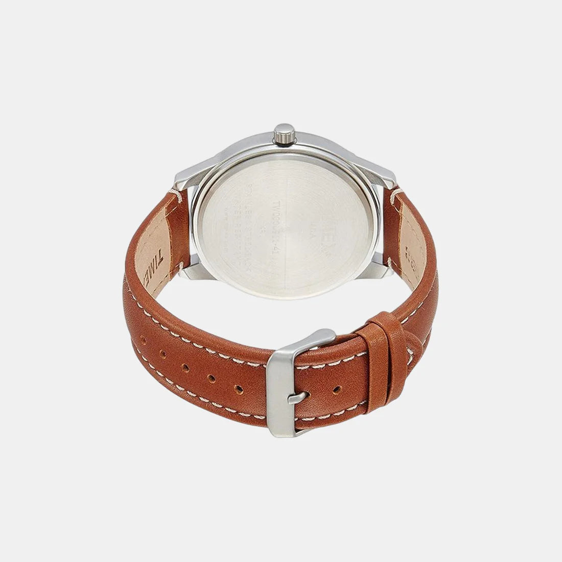 Timex Men's White Dial Analog Leather Strep Watch TW000U911