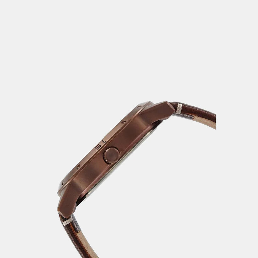 Timex Fashion Men's Digital Brown Dial Round Case Multifunction Watch -TW000U914