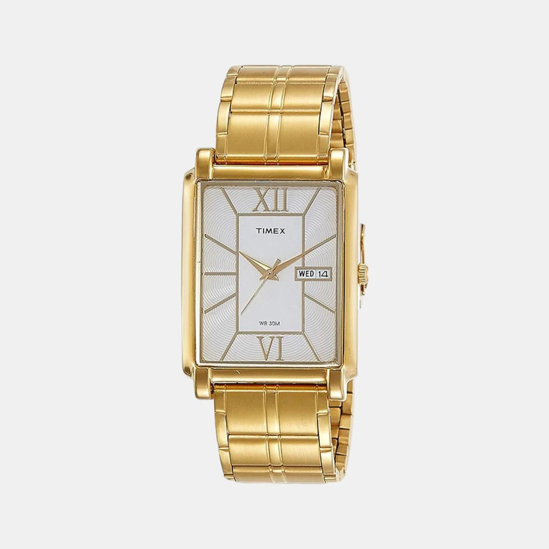 Timex Classics Men's Silver Dial Rectangle Function Watch -TW000W905