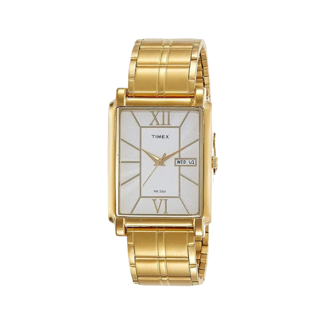 Timex Classics Men's Silver Dial Rectangle Function Watch -TW000W905