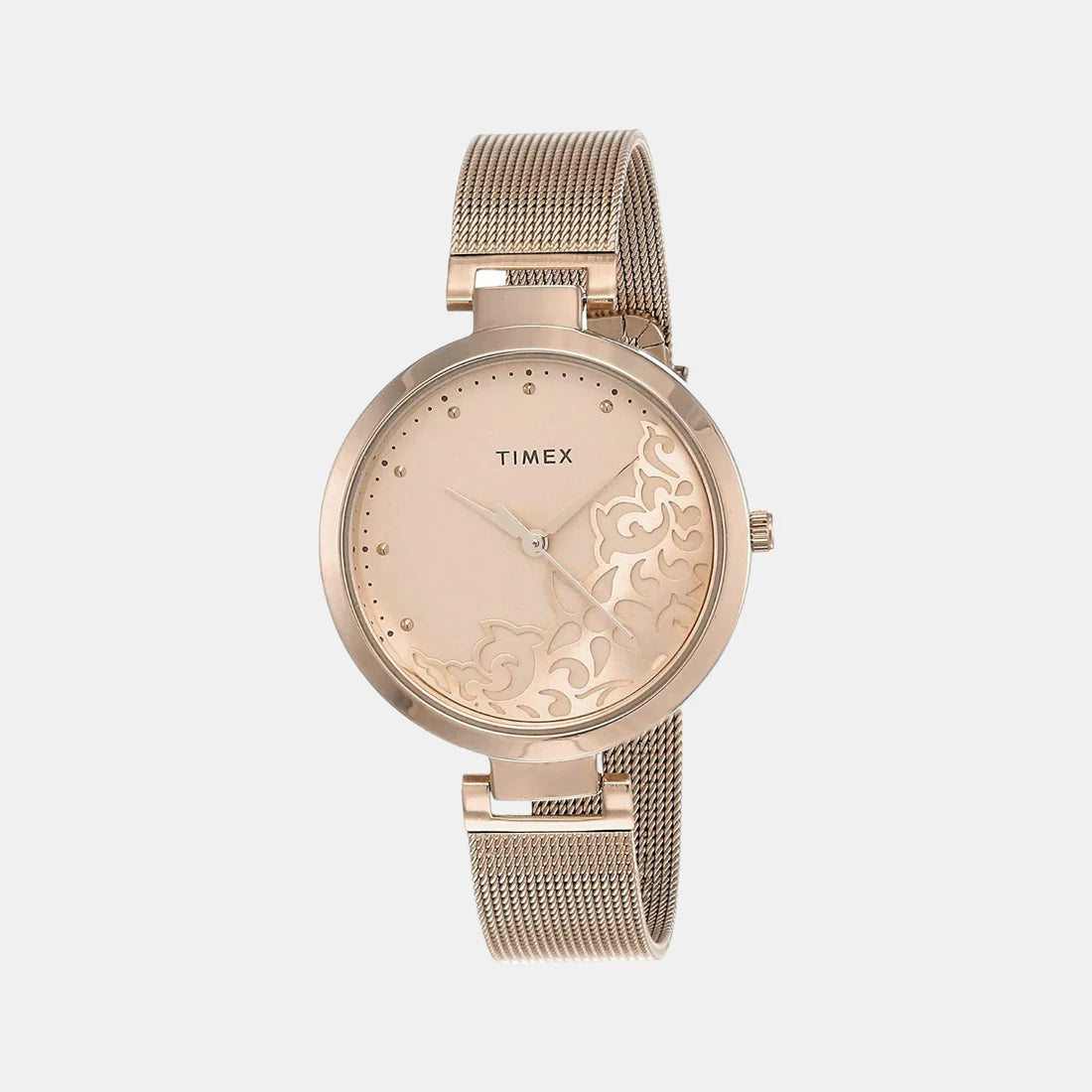 Timex Women's Rose Gold Analog Stainless Steel Watch TW000X219