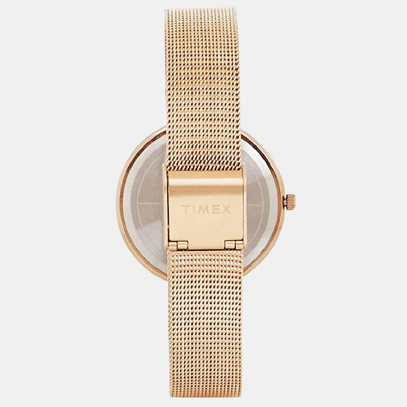 Timex Women's Rose Gold Analog Stainless Steel Watch TW000X219