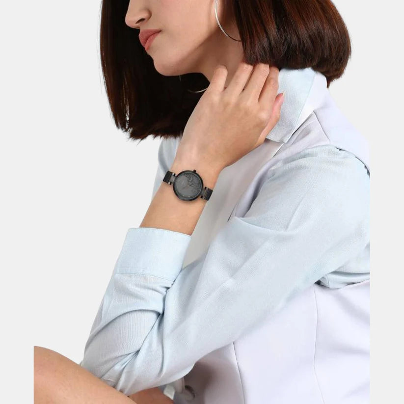 Timex Fashion Women's Grey Dial Round Case Watch -TW000X221