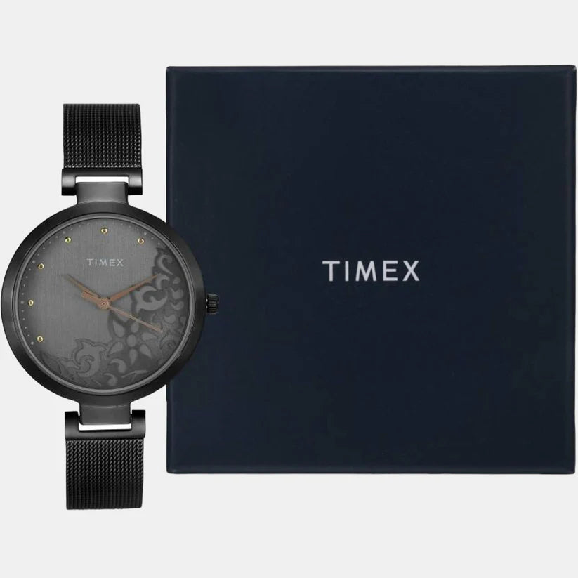 Timex Fashion Women's Grey Dial Round Case Watch -TW000X221