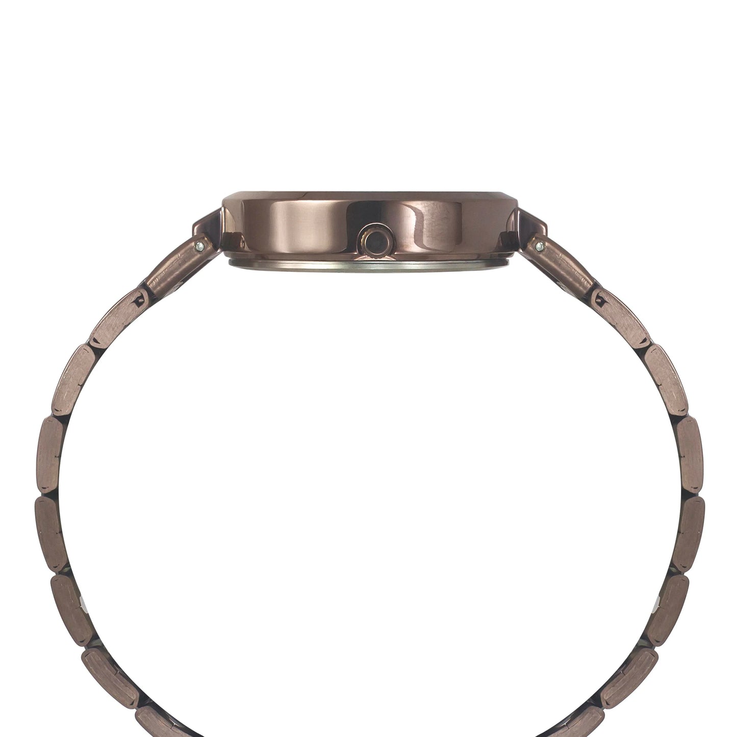 Timex Women Brown Round Dial Analog Stainless Steel Watch - TW000X267