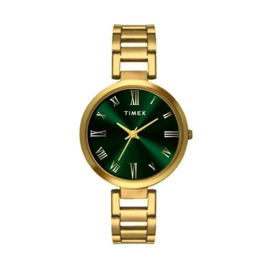 Timex Green Dial with Roman Number Watch For Women TW000X273