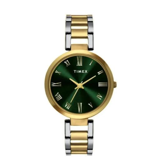 Timex Green Dial with Roman Number Watch For Women TW000X274