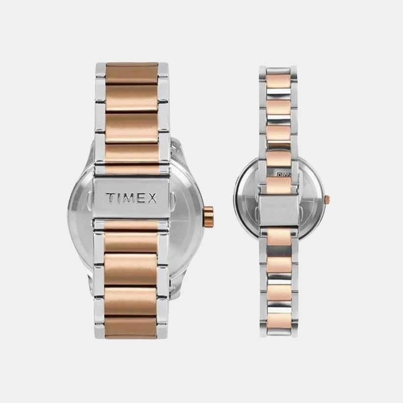 Timex Couple Blue Chronograph Stainless Steel Watch - TW00PR267