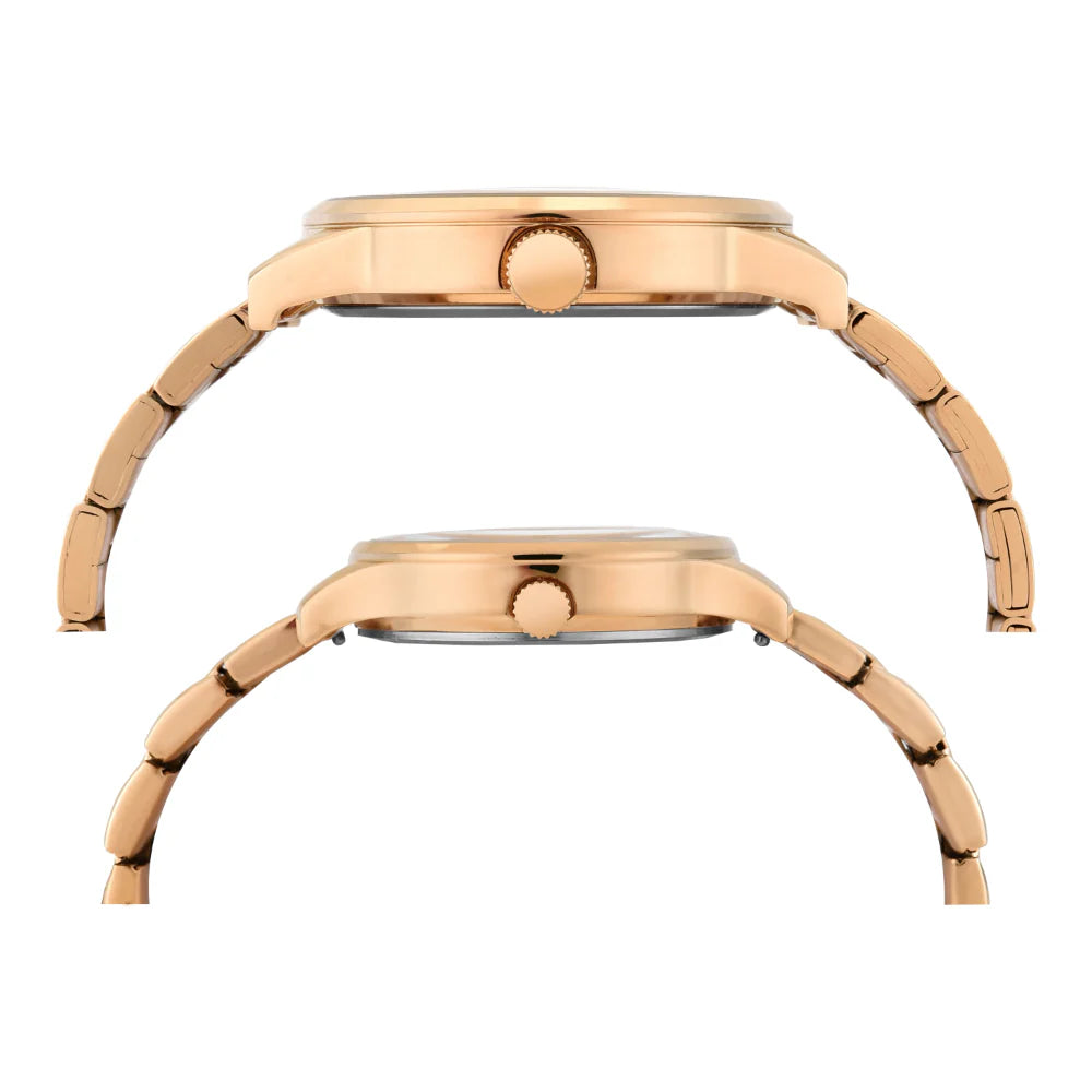 Timex Fashion Silver Round Dial Analog Couple Watch - TW00PR304