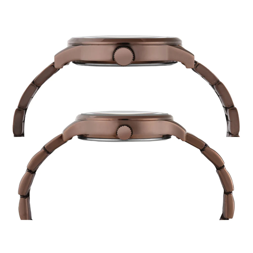 Timex Pairs Rose Gold Round Multifunction Dial Watch - TW00PR306