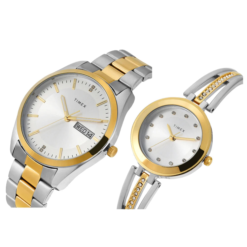 Timex Fashion Silver Round Dial Analog Unisex Watch - TW00PR308