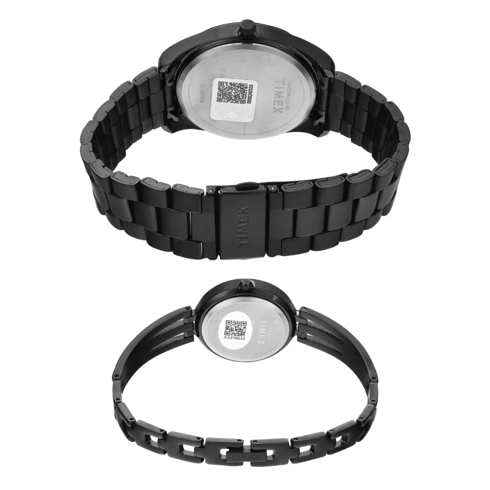 Timex Pairs Black Round Analog Dial Watch - TW00PR310