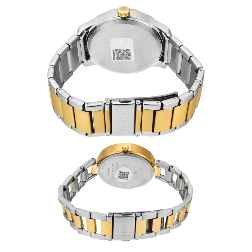 Timex Pairs White Round Multifunction Dial Watch - TW00PR312