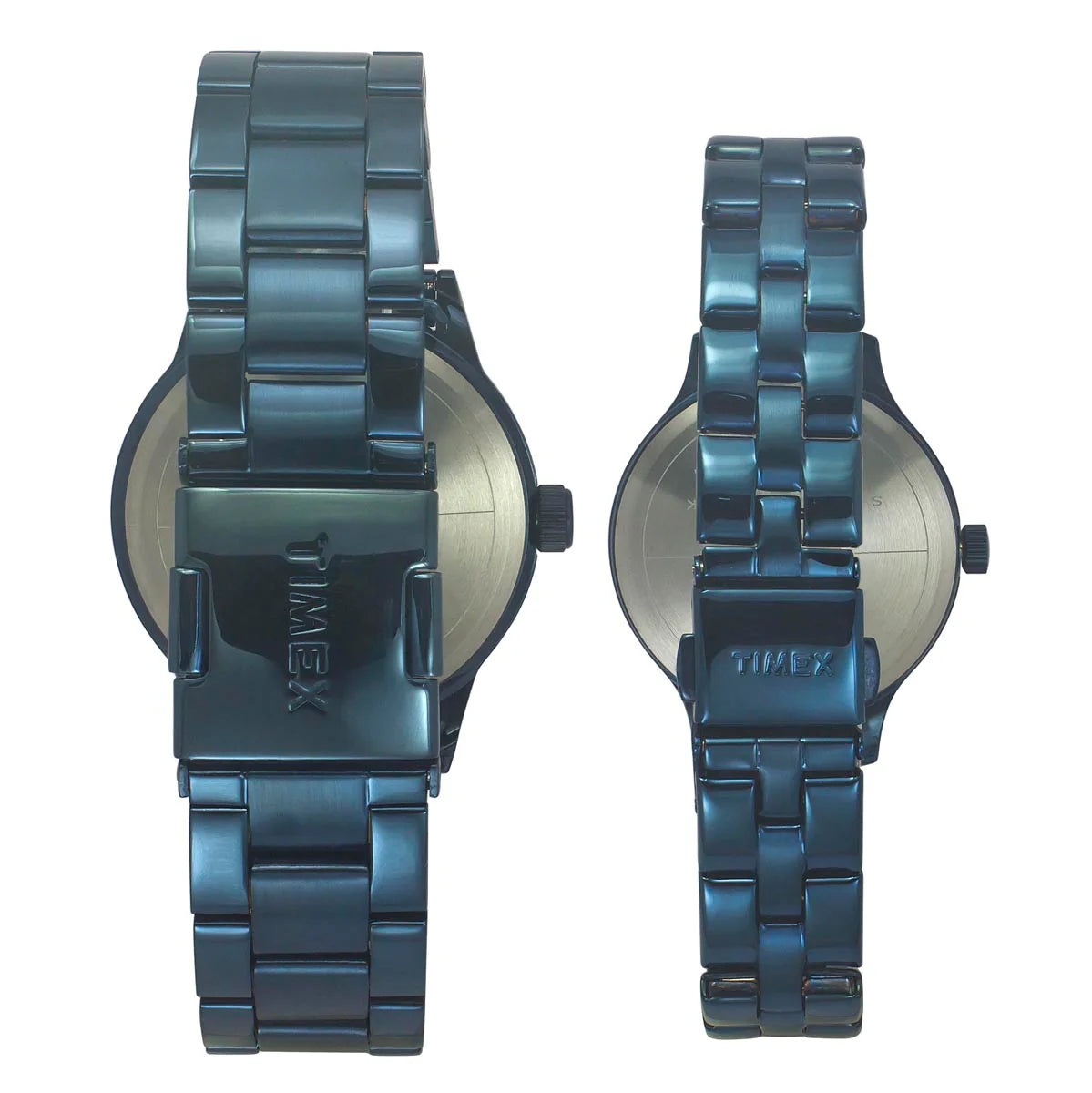 Timex Unisex Blue Round Dial Analog Pair Watches - TW00PR313