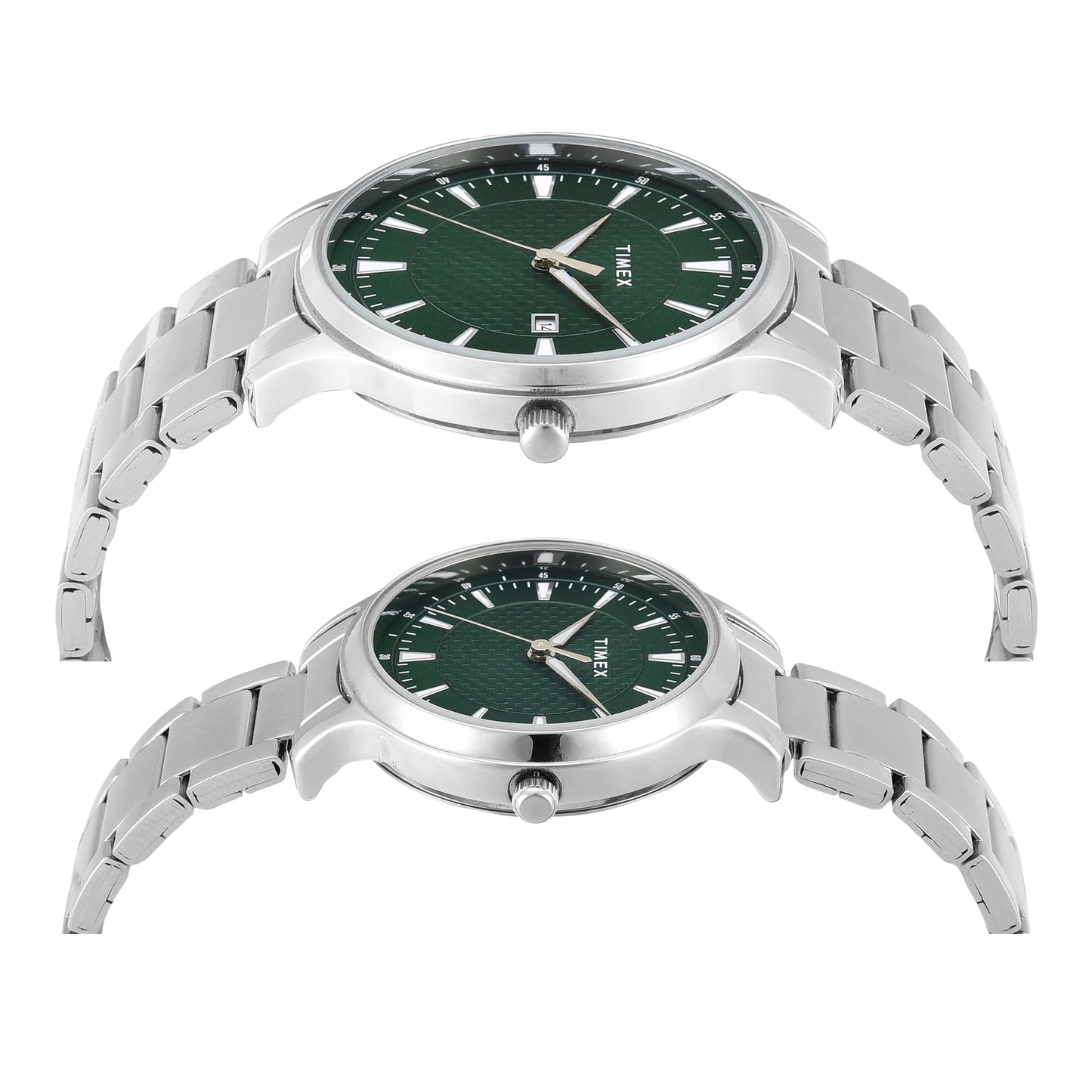 Timex Pair Green Round Dial Analog Watch - TW00PR321