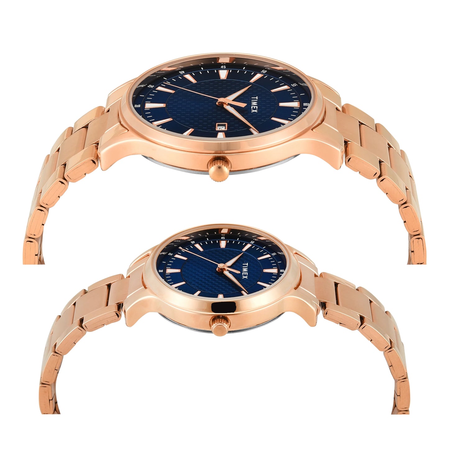Timex Blue Round Dial Quartz Analog Pairs Watch - TW00PR322