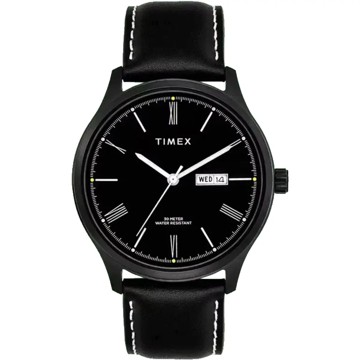 Timex Black Dial Analog Leather Straps Men Watch TW0TG6523