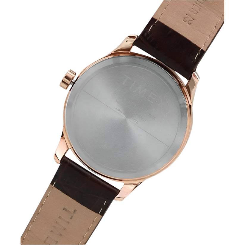Timex Men's Blue Dial Analog Leather Strep Watch TW0TG7601