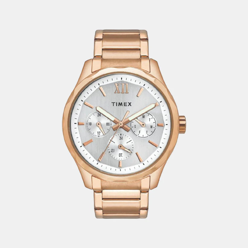Timex Empera Men's Silver Dial Round Case Multifunction Watch -TW0TG7605