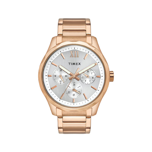 Timex Empera Men's Silver Dial Round Case Multifunction Watch -TW0TG7605