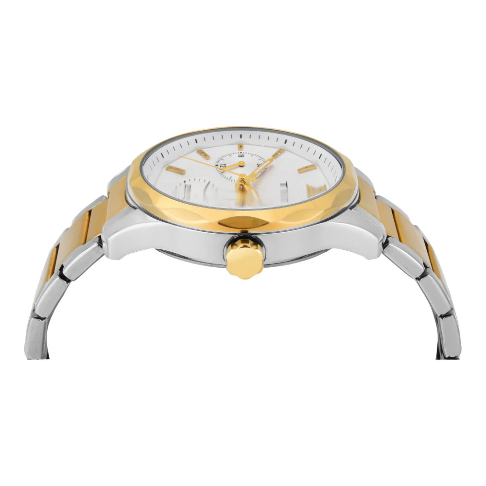 Timex Fashion White Round Multifunction Dial Analog Men Watch- TW0TG7624