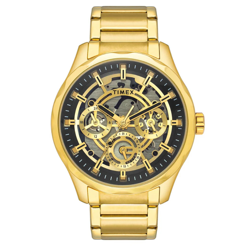 Timex Black Round Dial Quartz Analog Men Watch TW0TG7628