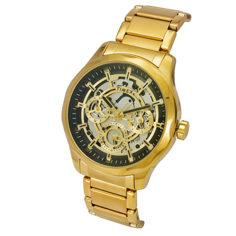 Timex Black Round Dial Quartz Analog Men Watch TW0TG7628