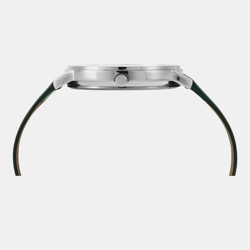 TW0TG8013 Timex Men's Silver Dial Analog Leather Step Watch