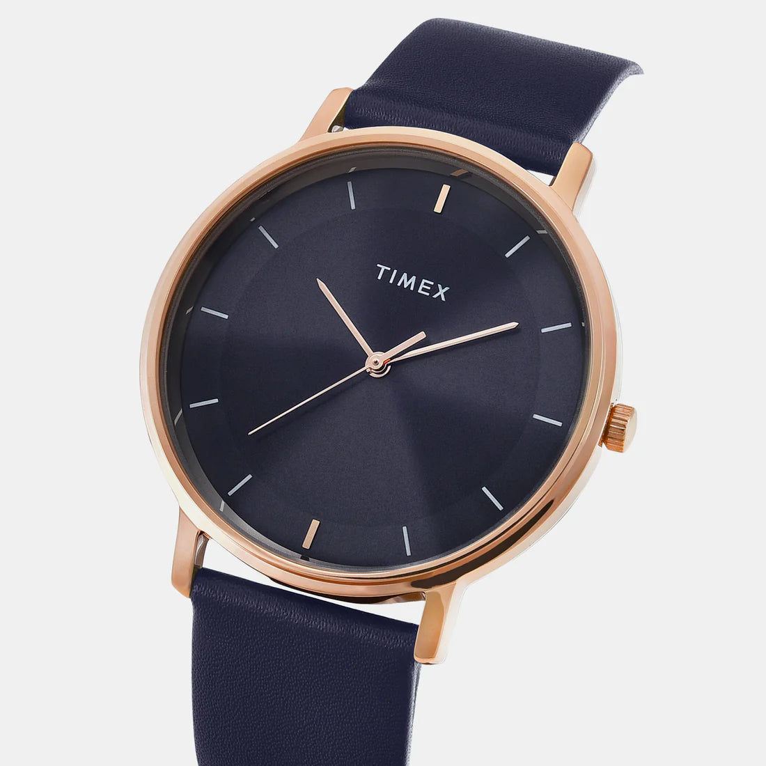 Timex Men's Blue Dial Analog Leather Strap Watch TW0TG8015
