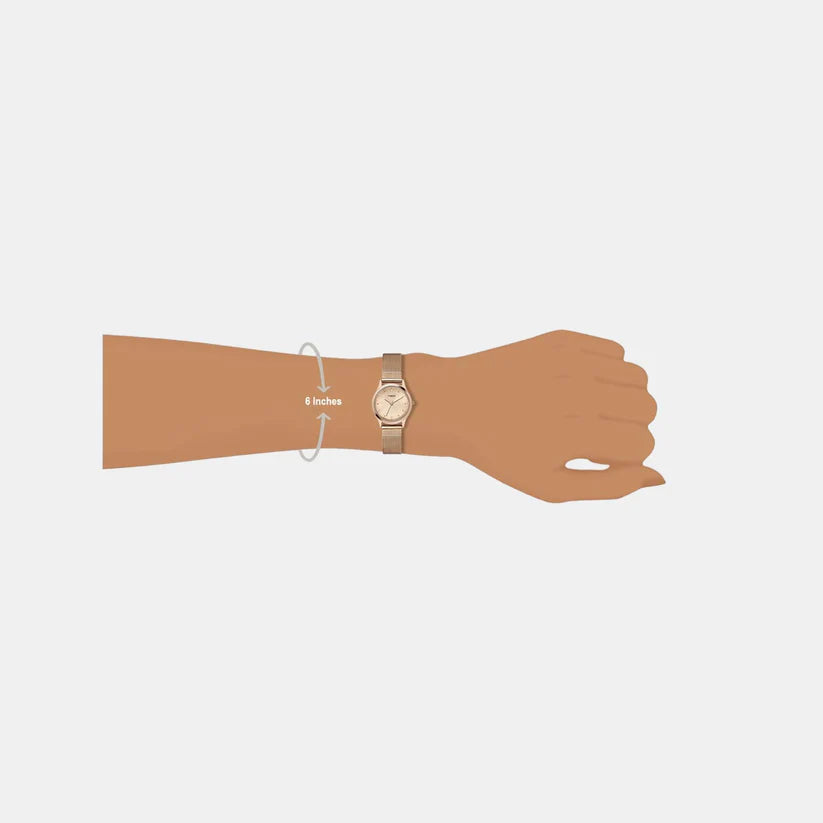 Timex Women's Rose Gold Analog Stainless Steel Watch TW0TL8710