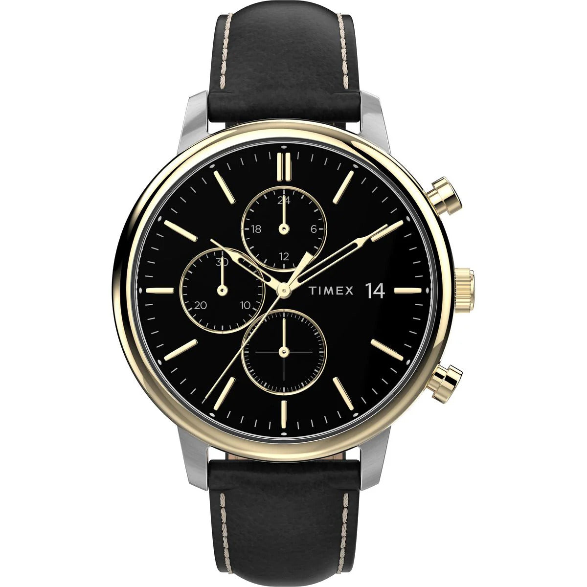 TW2U39100UJ Timex Trend Black Dial Round Case Quartz Analog Men Sai Creations Watches