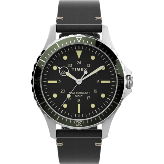 Timex Navi  Harbour XL 41mm Black Dial Men's Watch - TW2V45300UJ